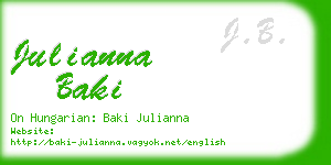 julianna baki business card